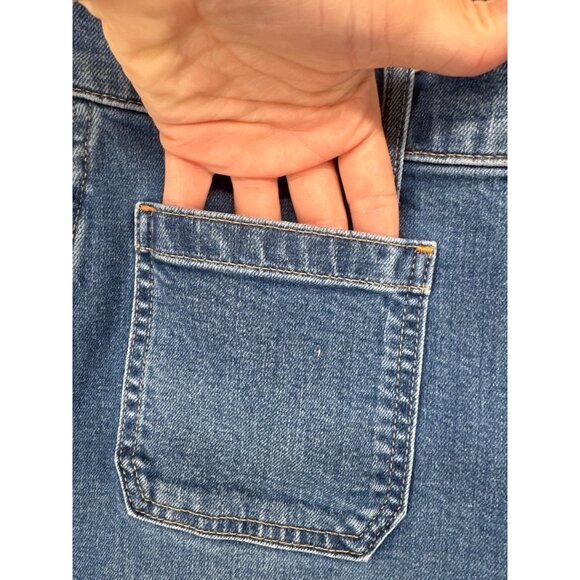 Gap Womens Jeans Sz 32 / 14 Blue Denim 70s Flair High Rise Retro Hippie Boho - Picture 3 of 11